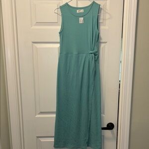 Maurice’s Wrap Knotted Teal Sleeveless Maxi Dress